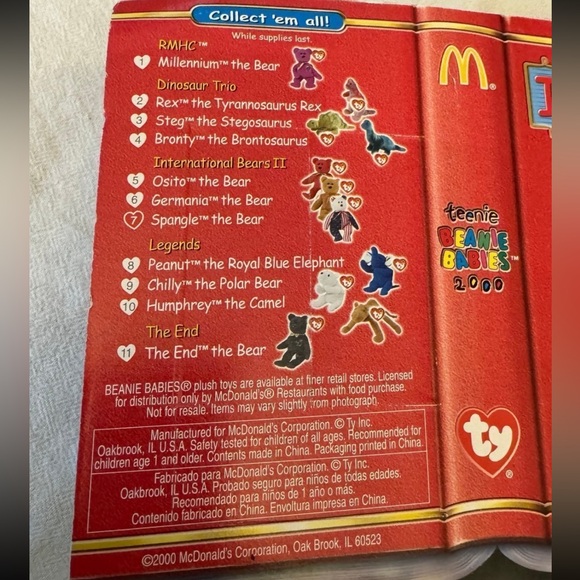 TY Beanie Baby Spangle the Bear Patriotic Collectible 90s McDonald’s USA 1999 - Picture 7 of 8